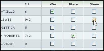 Win Place Show Example