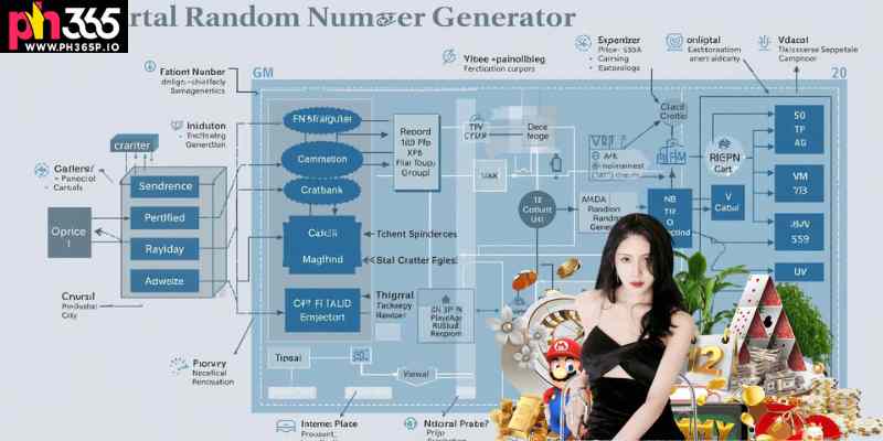 Diagram representing certified Random Number Generator architecture