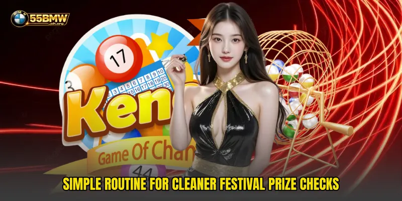 Simple routine for cleaner festival prize checks